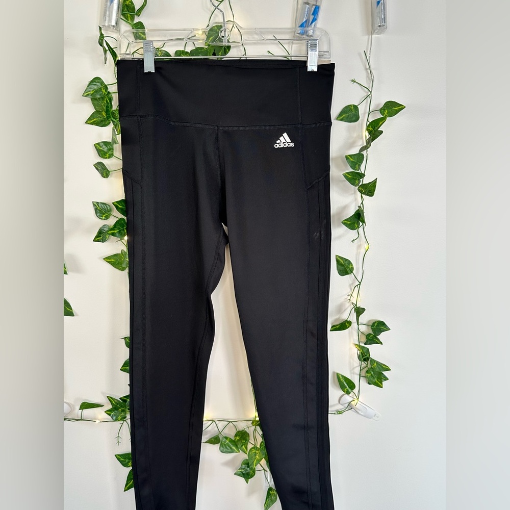 Adidas 7/8” Tight High Rise Black Active Leggings Sz. M